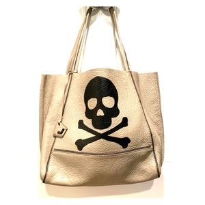 Botkier skull and crossbones leather tote